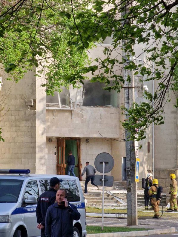 Сообщается о взрывах в Тирасполе, Приднестровье, у здания Комитета госбезопасности МГБ
